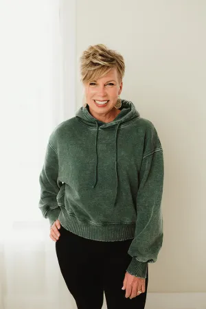 Acid Wash Fleece Hoodie