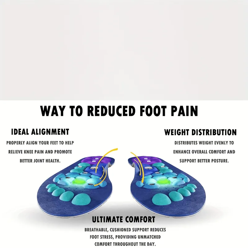 Acupressure Insoles for Pain Relief – Orthopedic Foot Massage Insoles