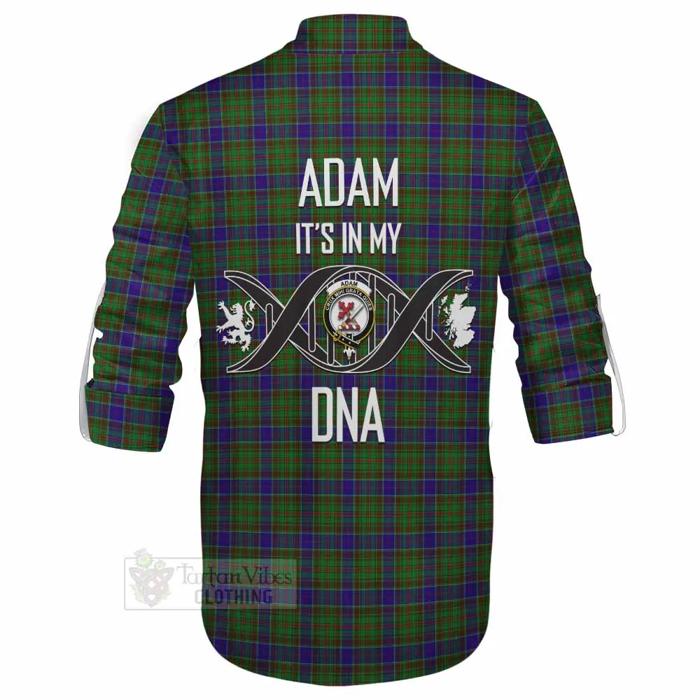 Adam Tartan Ghillie Kilt Shirt with Family Crest DNA In Me Style