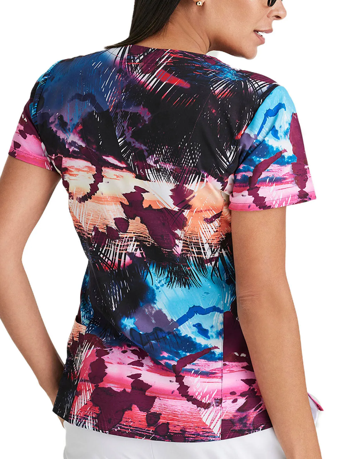 Barco One - Women’s Thrive Print V-Neck Scrub Top