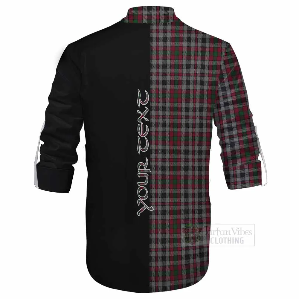 Borthwick Tartan Ghillie Kilt Shirt with Family Crest and Half Of Me Style