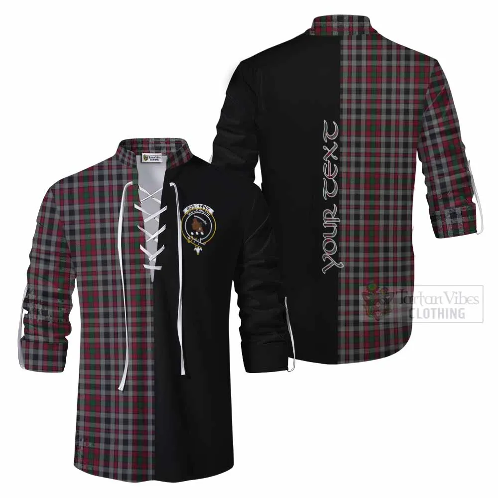 Borthwick Tartan Ghillie Kilt Shirt with Family Crest and Half Of Me Style