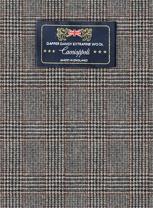 Caccioppoli Dapper Dandy Vucia Brown Wool Pants