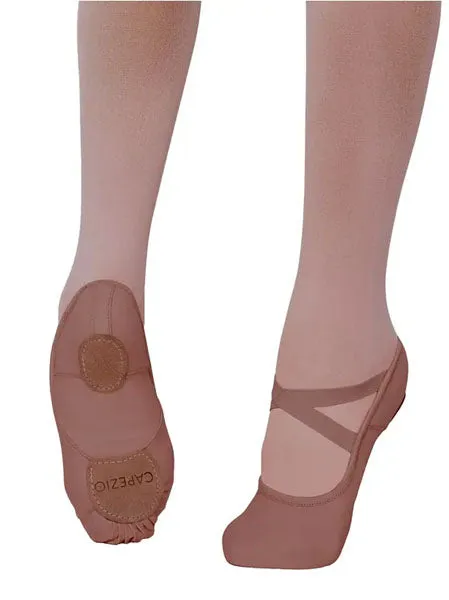 Capezio 2037C Children`s Hanami Mocha Color Canvas Ballet Slipper