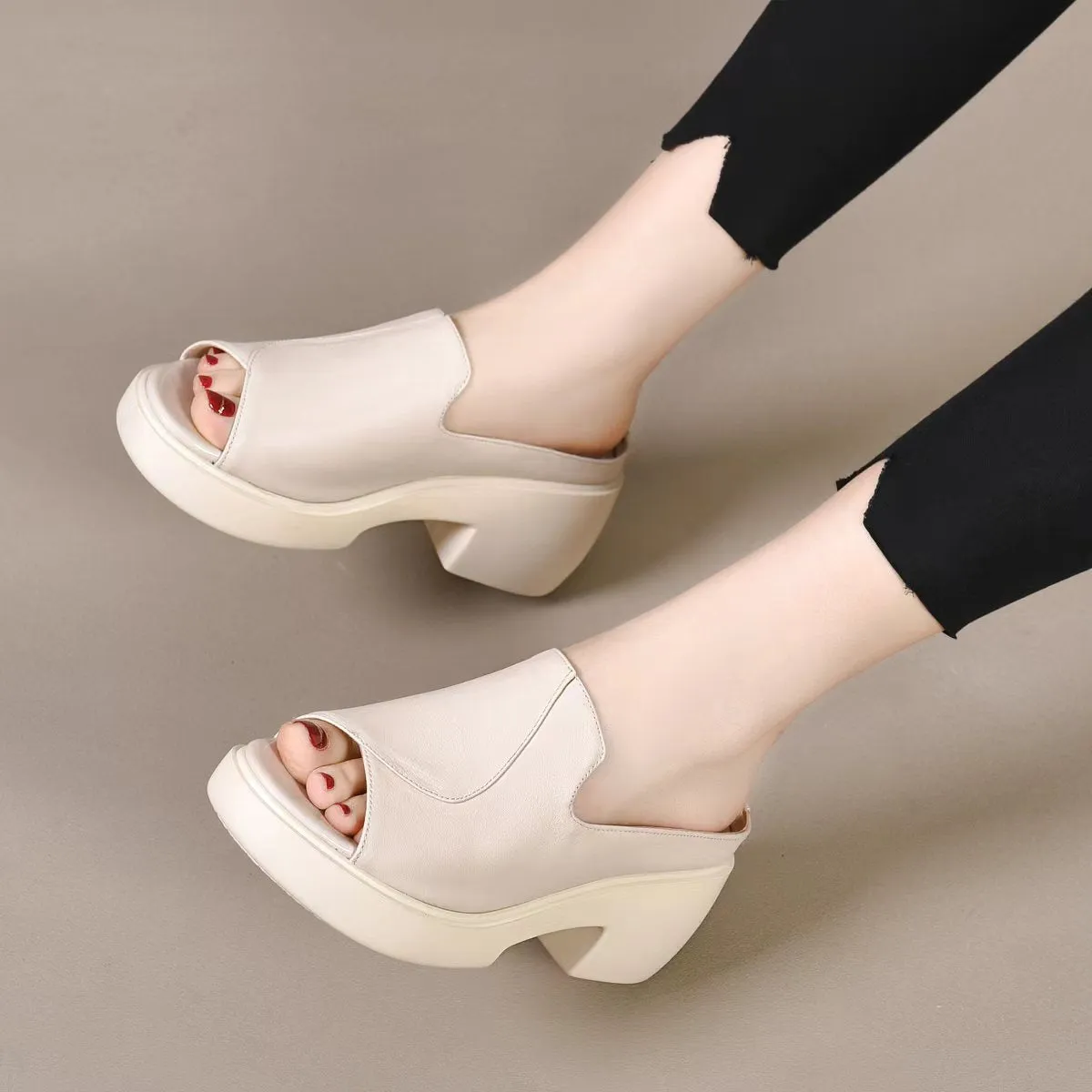 Comfort Leather Orthopedic Slippers