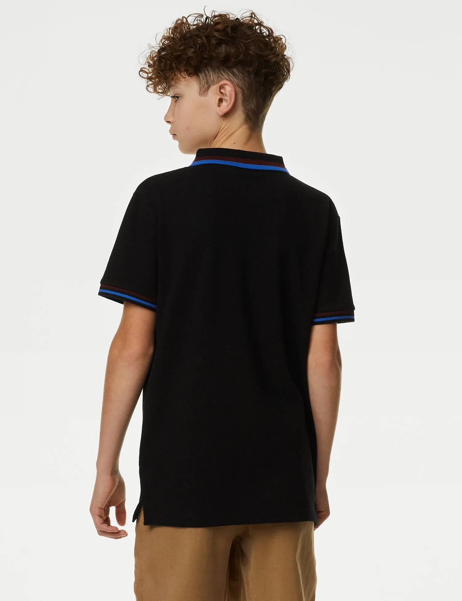 Cotton Rich Half Zip Polo Shirt