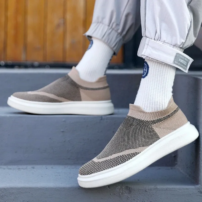 Cuzcare Orthopedic Men Shoes Breathable Arch Support Fashionable Sock Shoes