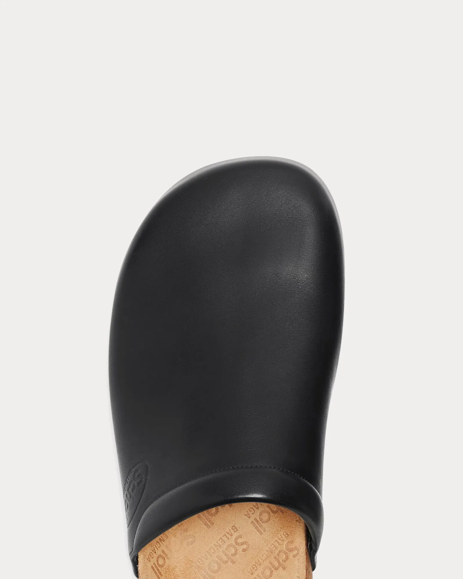 Flat Leather Black Mules