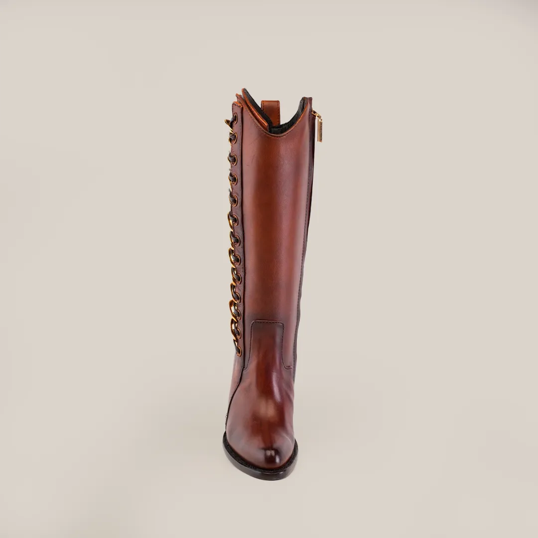 Francia Rings Tall Shaft Tan - J Toe