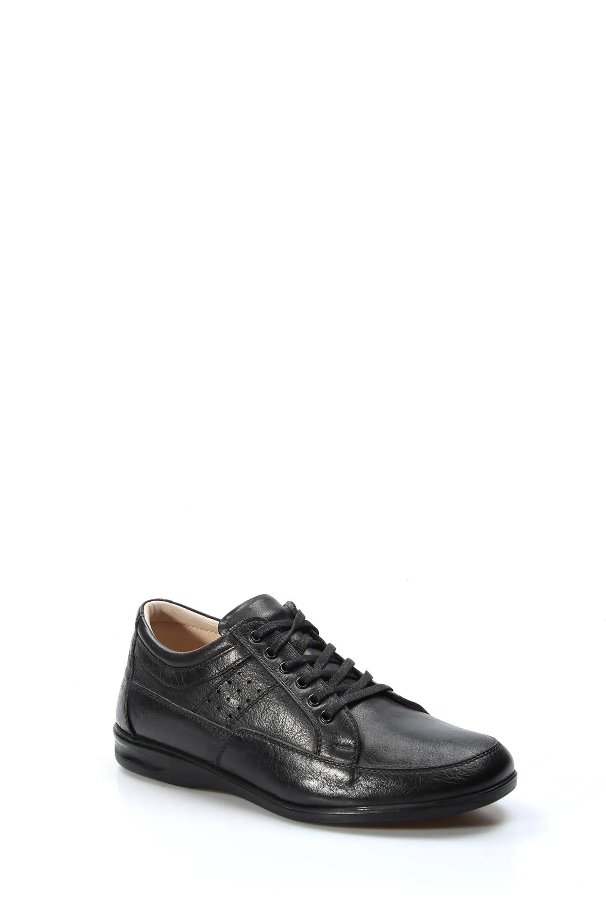FST Genuine Leather Orthopedic Men's Casual Shoes 662MA03 Black - Cihuatlán