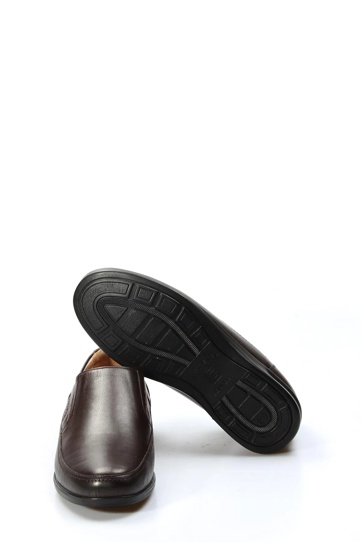 FST Genuine Leather Orthopedic Men's Casual Shoes 662MA04 Brown - Aachen