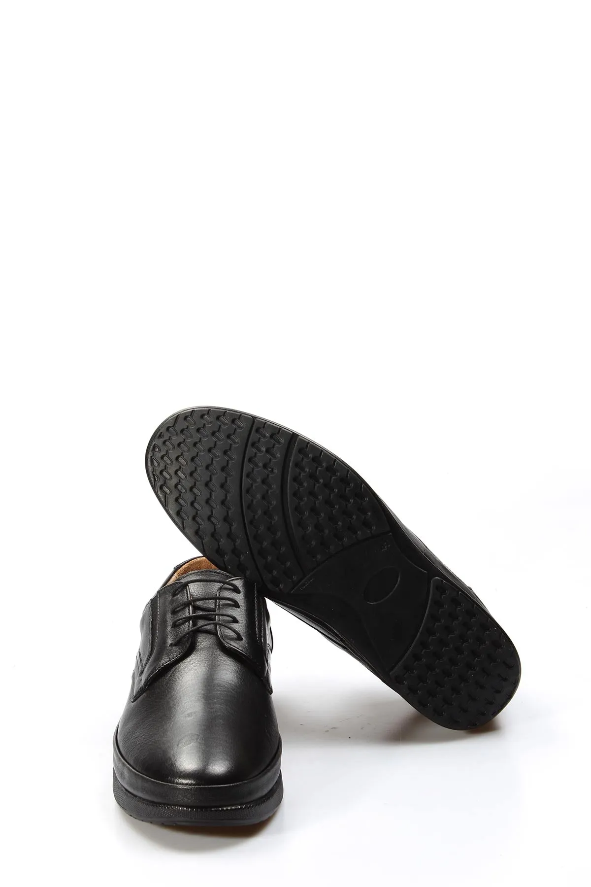 FST Genuine Leather Orthopedic Men's Casual Shoes 662MAECC1 Black - Wesley Chapel