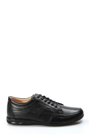 FST Genuine Leather Orthopedic Men's Casual Shoes 662MBA03 Black - Gera