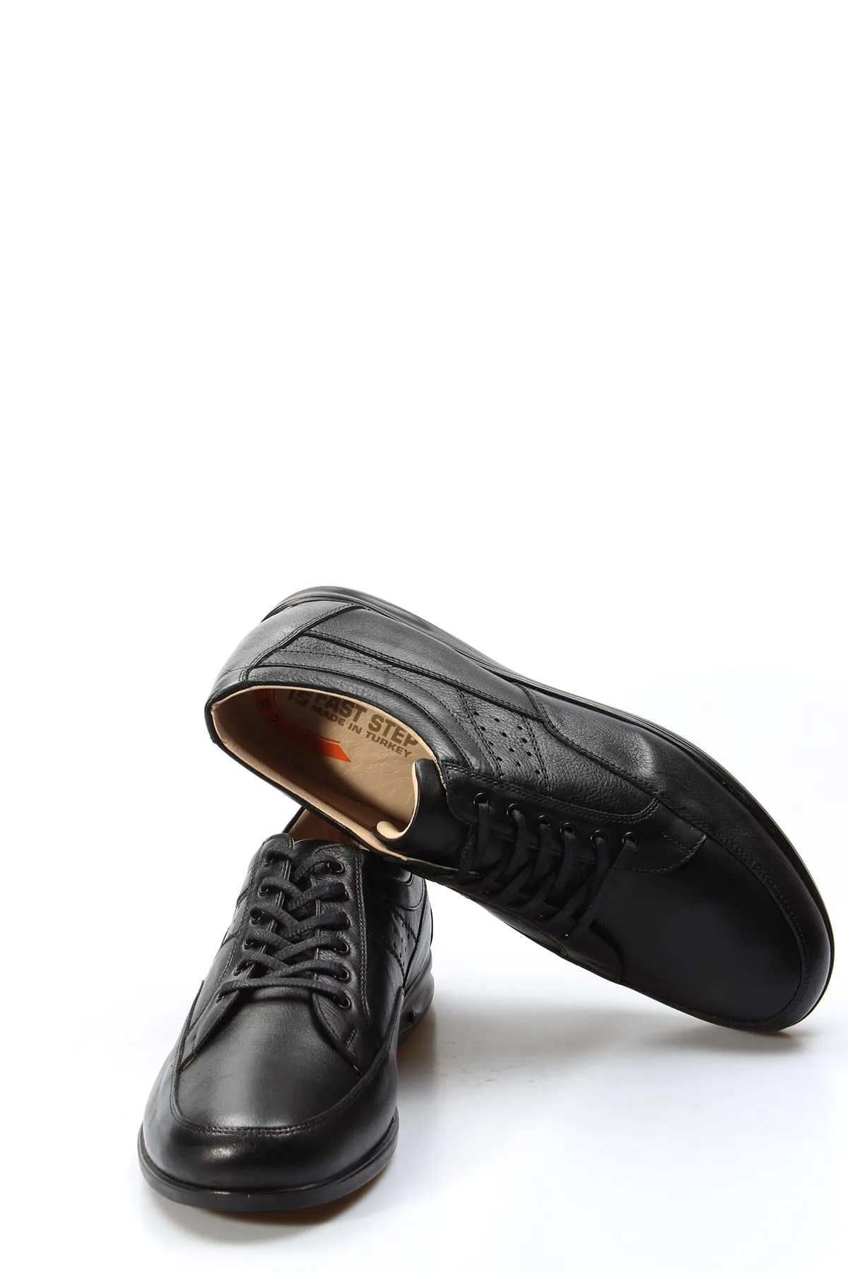FST Genuine Leather Orthopedic Men's Casual Shoes 662MBA03 Black - Gera