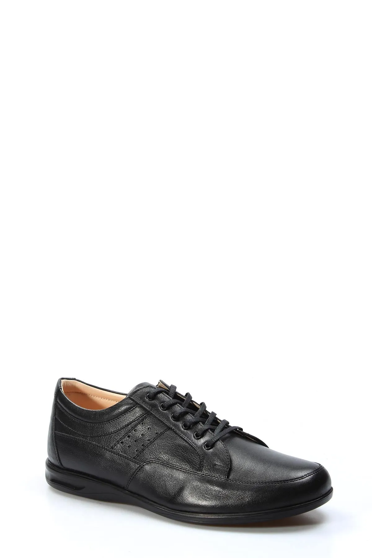 FST Genuine Leather Orthopedic Men's Casual Shoes 662MBA03 Black - Gera