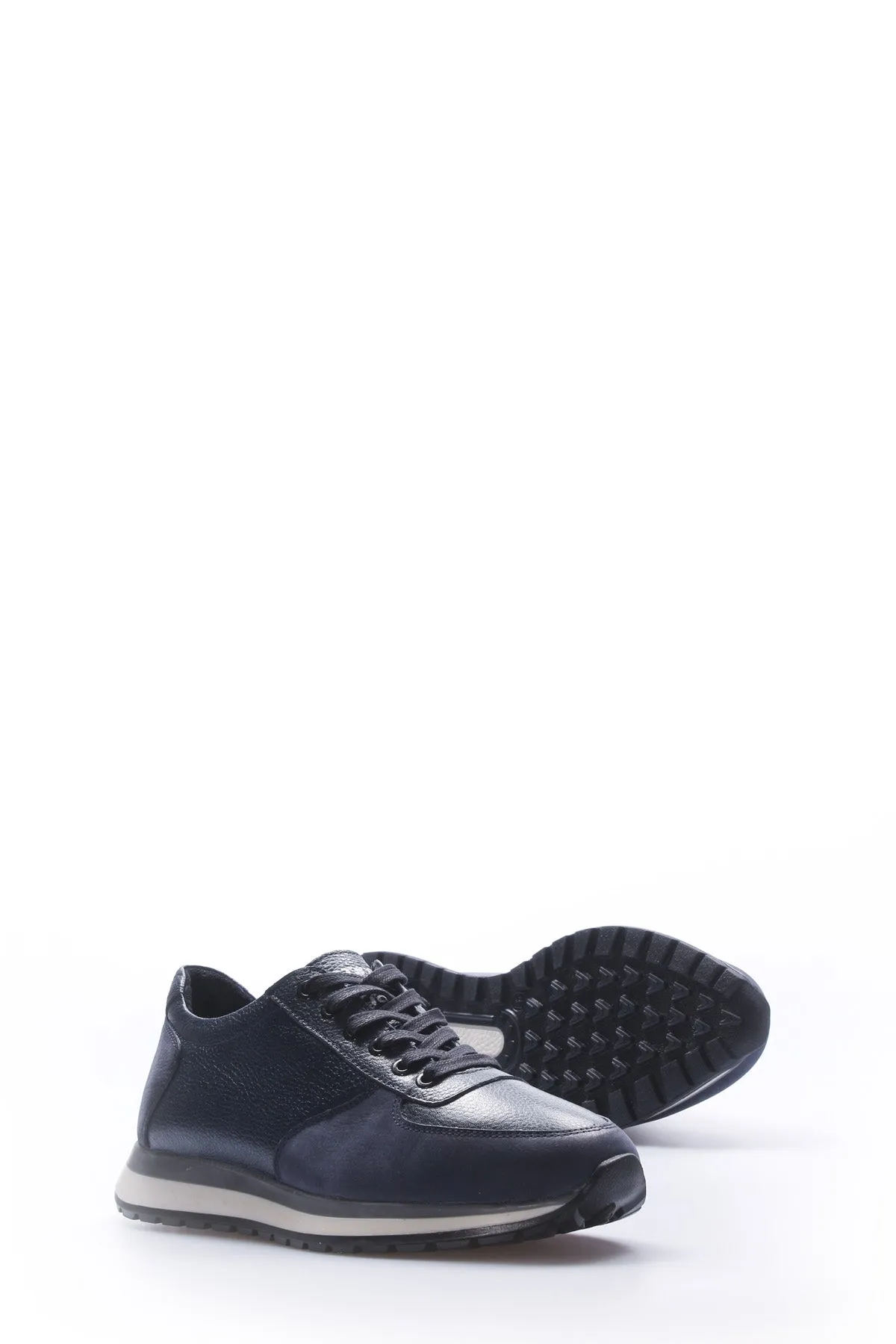 FST Genuine Leather Orthopedic Men's Casual Shoes 815MA5505 Navy Blue - Wigan