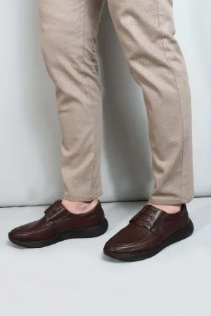 FST Genuine Leather Orthopedic Men's Casual Shoes 951MA203 Brown - Odesa