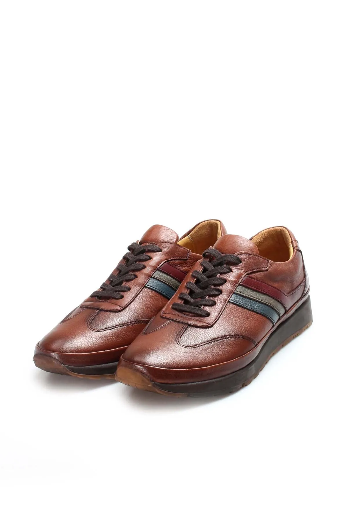 FST Genuine Leather Orthopedic Men's Sports Shoes 662MA1001 Brown - Gillingham