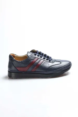 FST Genuine Leather Orthopedic Men's Sports Shoes 662MA1001 Navy Blue - Farnborough