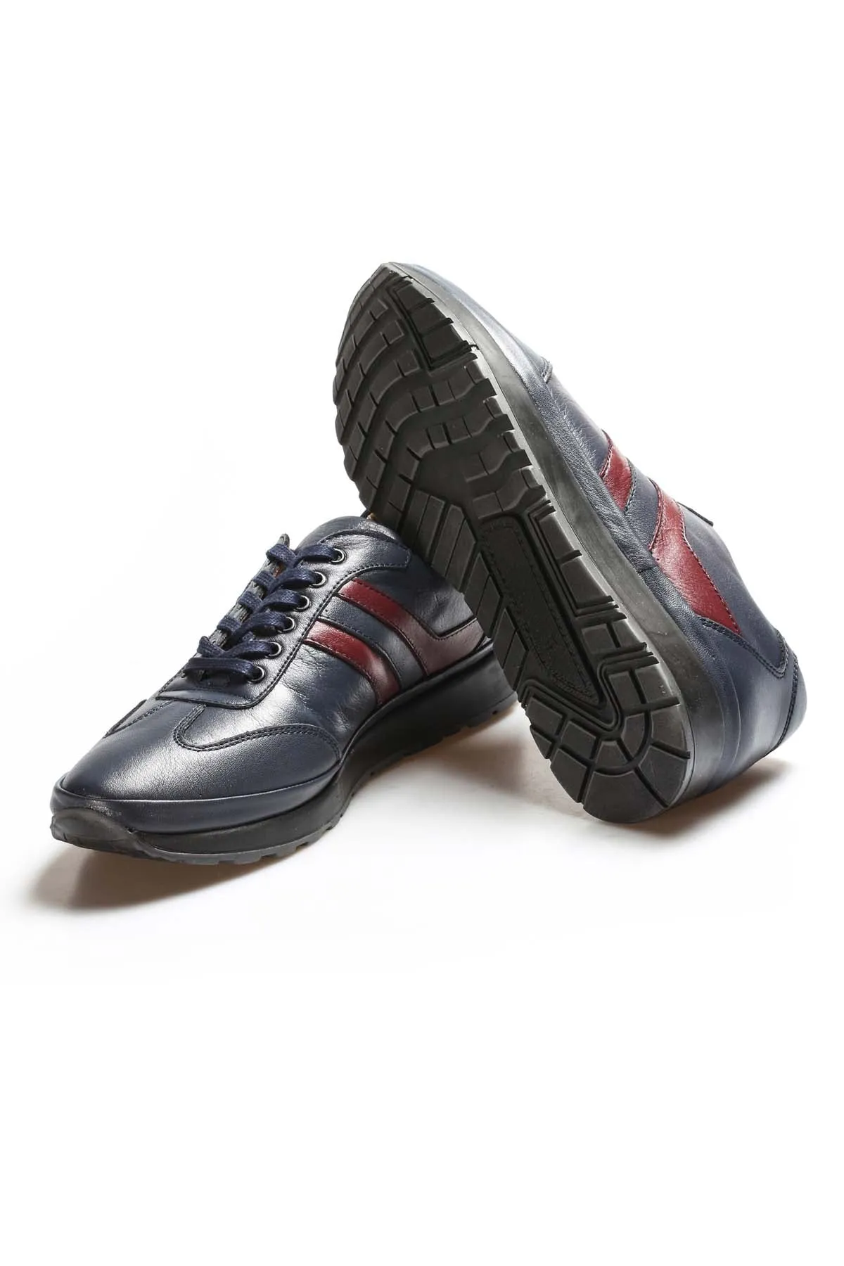 FST Genuine Leather Orthopedic Men's Sports Shoes 662MA1001 Navy Blue - Farnborough