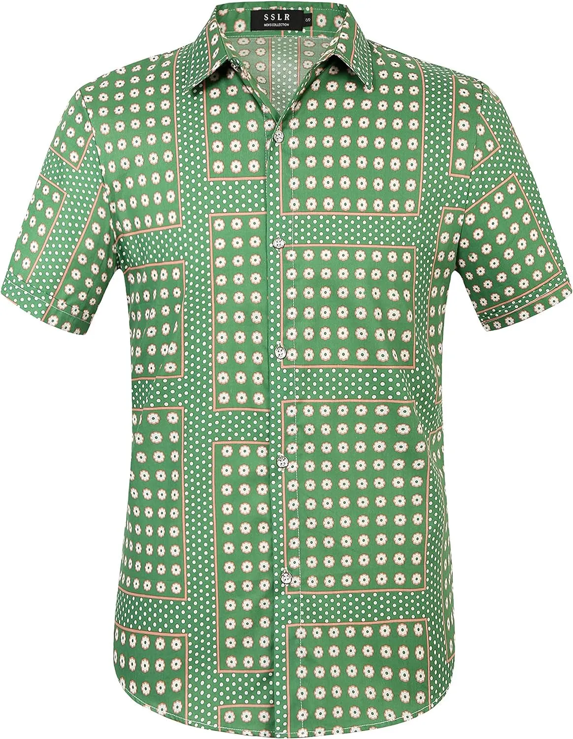 Hawaiian Shirt for Men, Beach Shirts for Men, Tropical Shirts Short Sleeve Floral Casual Button Down
