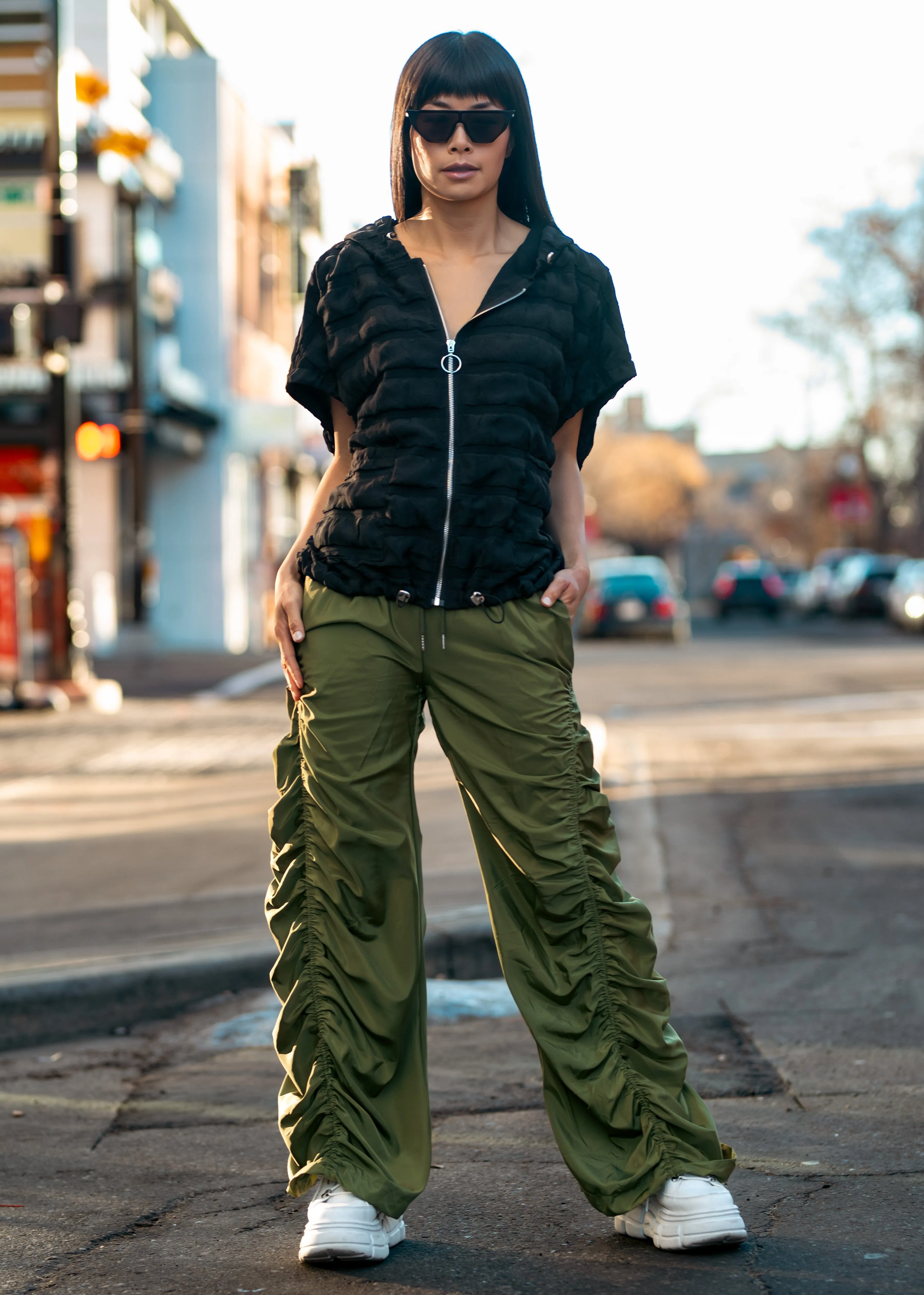 Hooded Drawstring Athleisure Vest