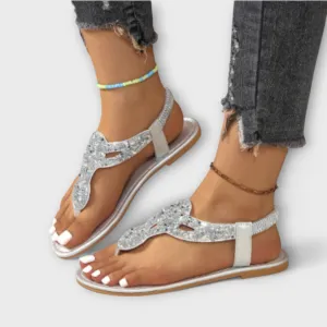 Kaelie - Crystal-Embellished Orthopedic Sandals