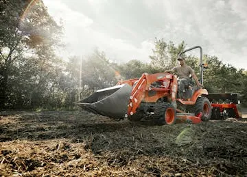 Kioti CS2220 Sub-Compact Tractor With Loader & Mid-Mount Mower | 21HP Gross Power | Hydrostatic Transmission, Ergonomic Controls