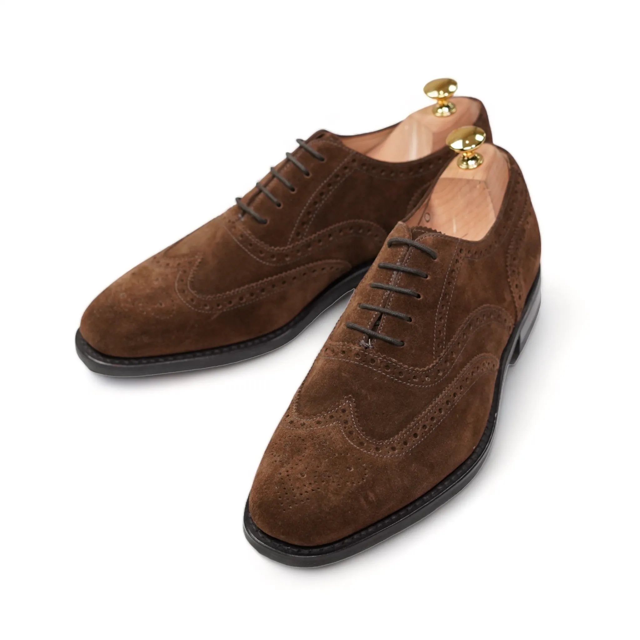 Loake - Brown Buckingham Suede Wing Tip Brogues UK 9 / EU 43
