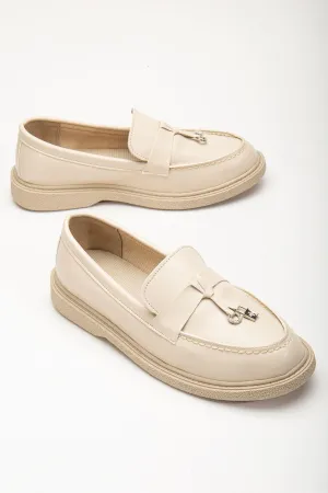 Luigi Beige Skin Women's Orthopedic Ballerinas