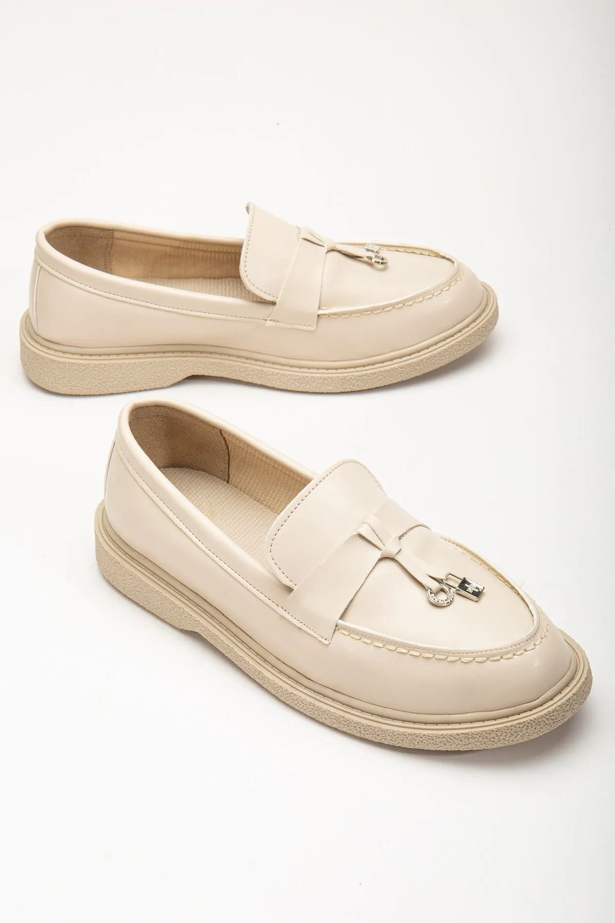 Luigi Beige Skin Women's Orthopedic Ballerinas