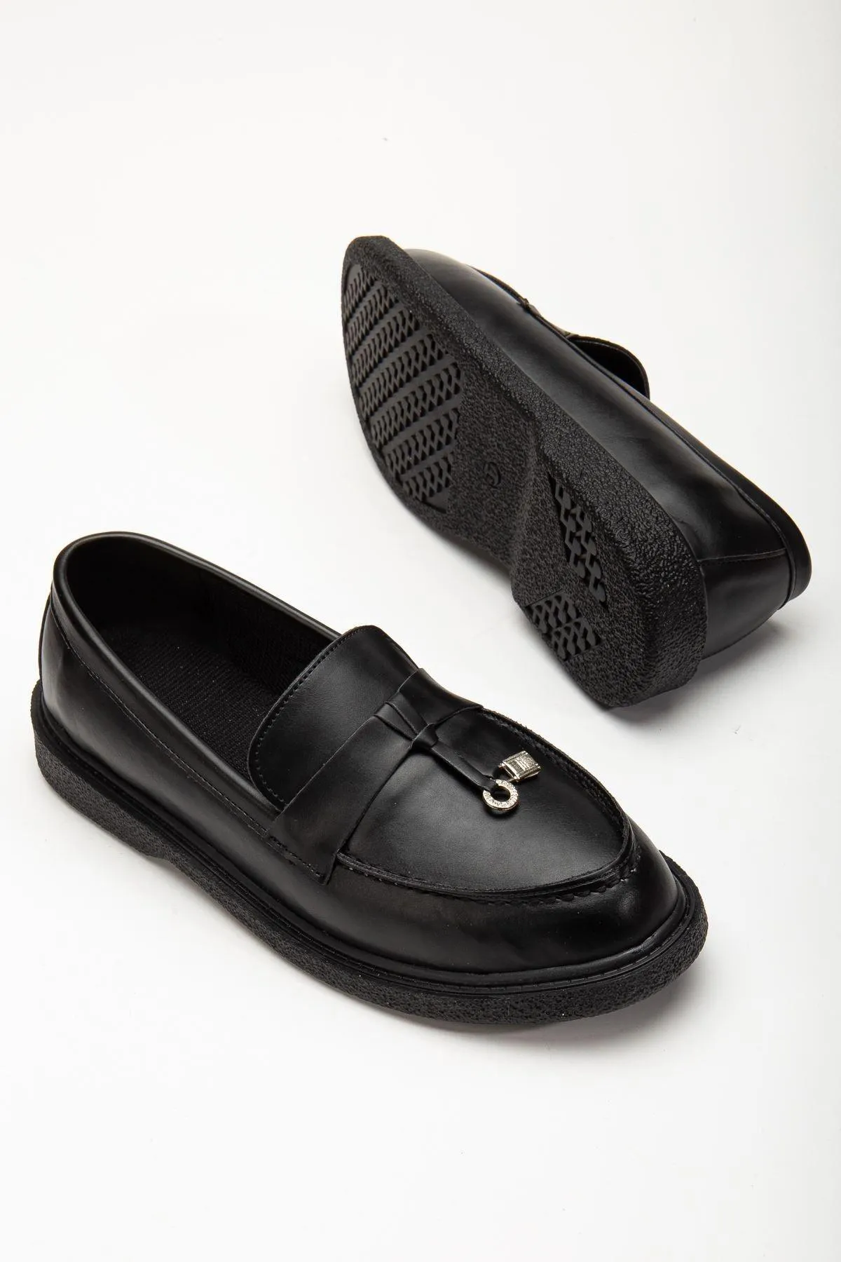 Luigi Black Skin Women's Orthopedic Ballerinas
