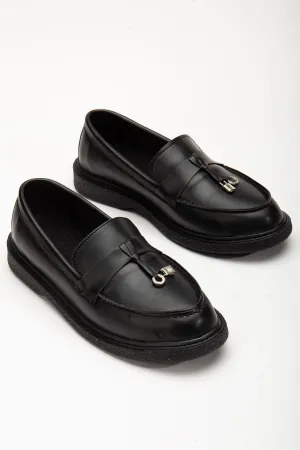Luigi Black Skin Women's Orthopedic Ballerinas