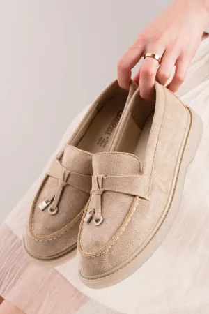 Luigi Cream Suede Women's Orthopedic Flats