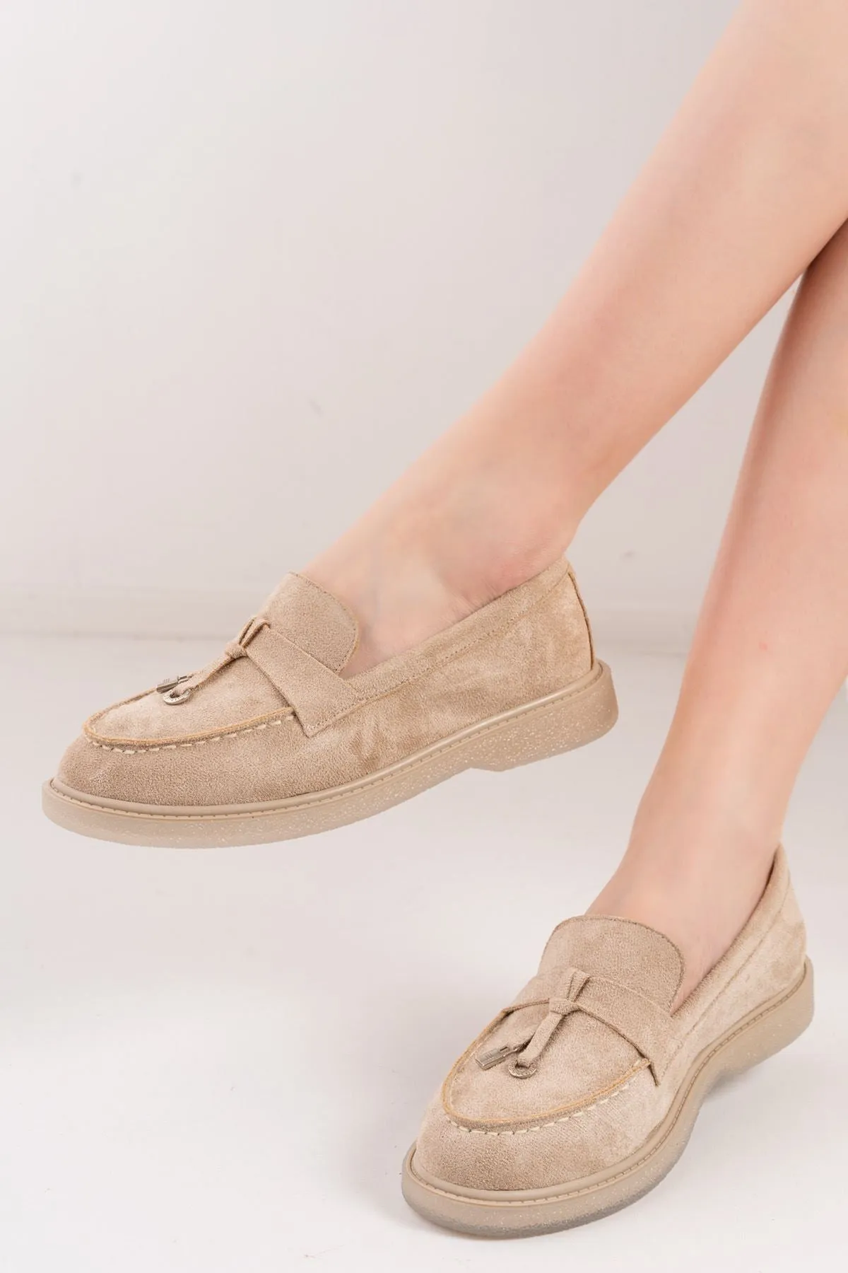 Luigi Cream Suede Women's Orthopedic Flats