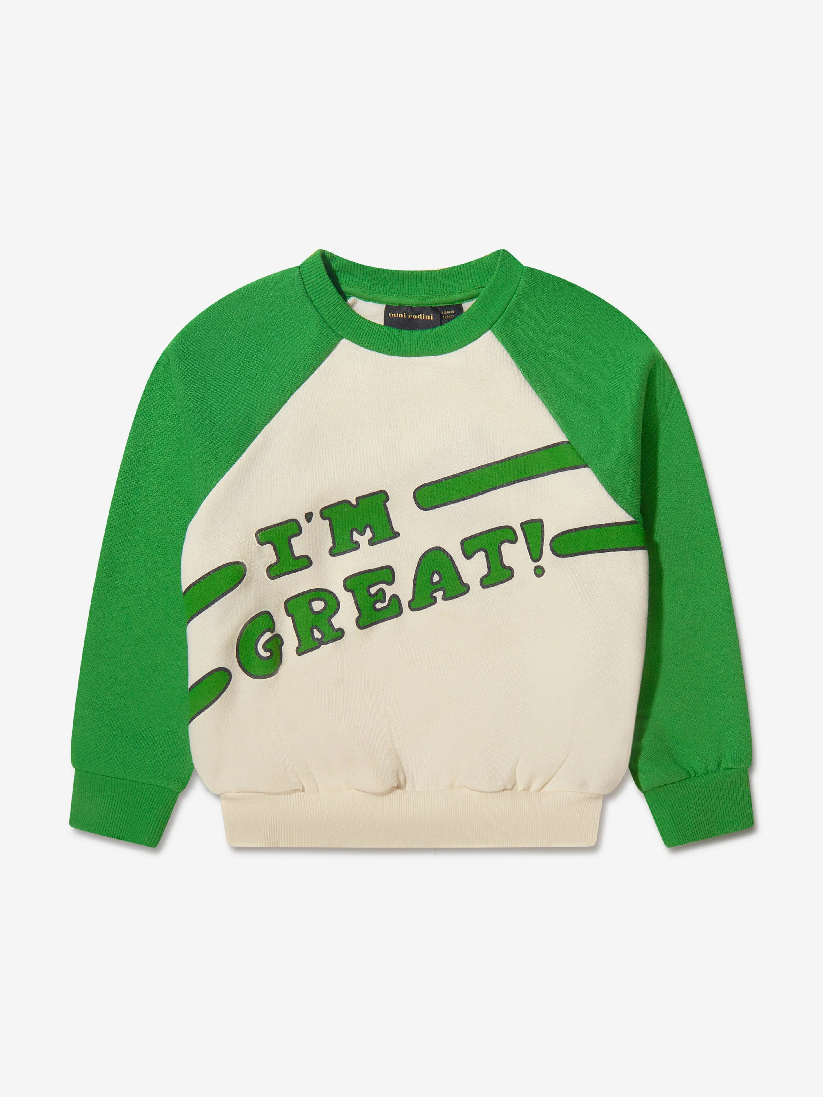 Mini Rodini Kids Organic Cotton I'm Great! Sweatshirt