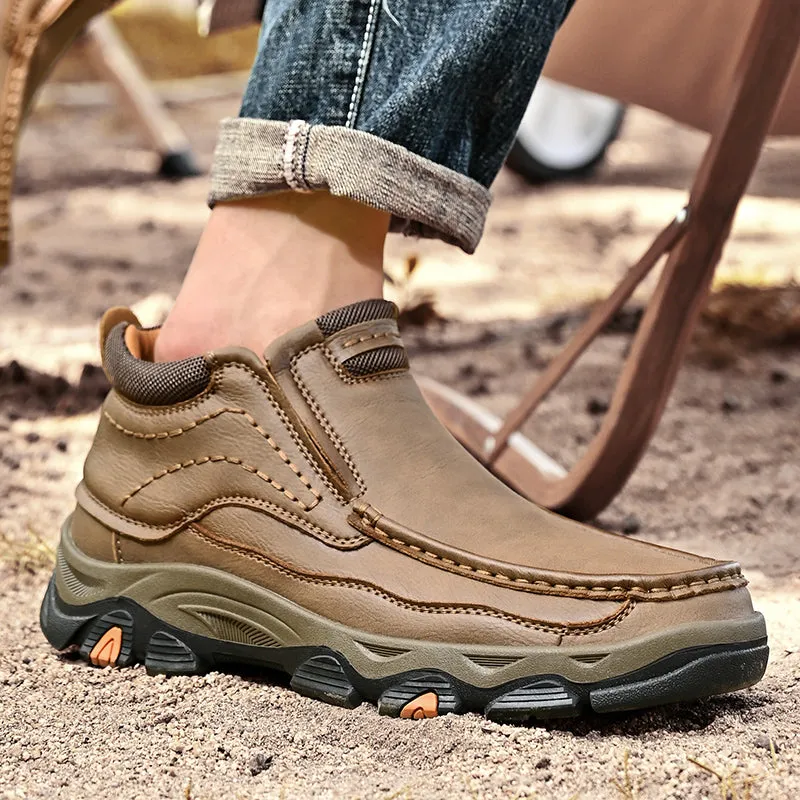 Mitchell Shoes Men's Casual Slip-On High Top Orthopedic Boots