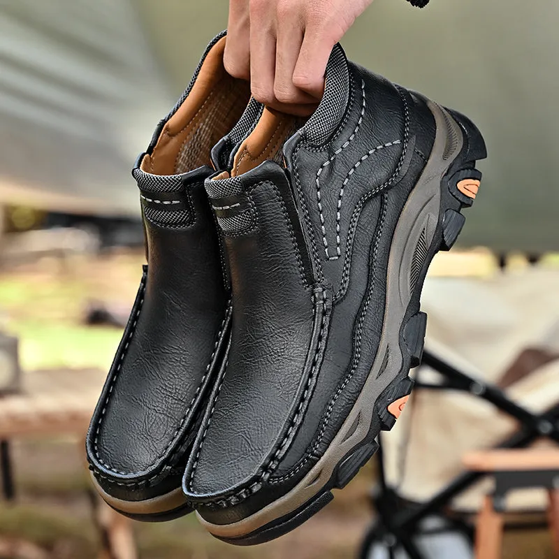 Mitchell Shoes Men's Casual Slip-On High Top Orthopedic Boots