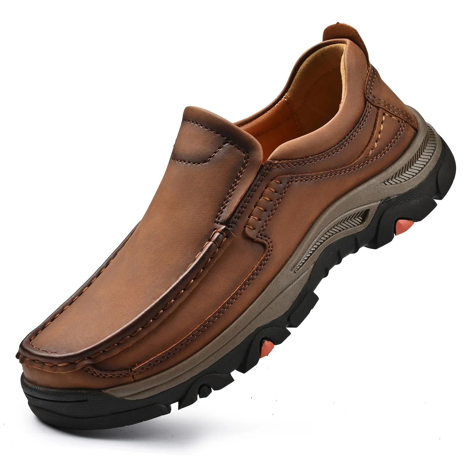 Mitchell Shoes Orthopedic Casual Genuine Leather Slip On Loafers