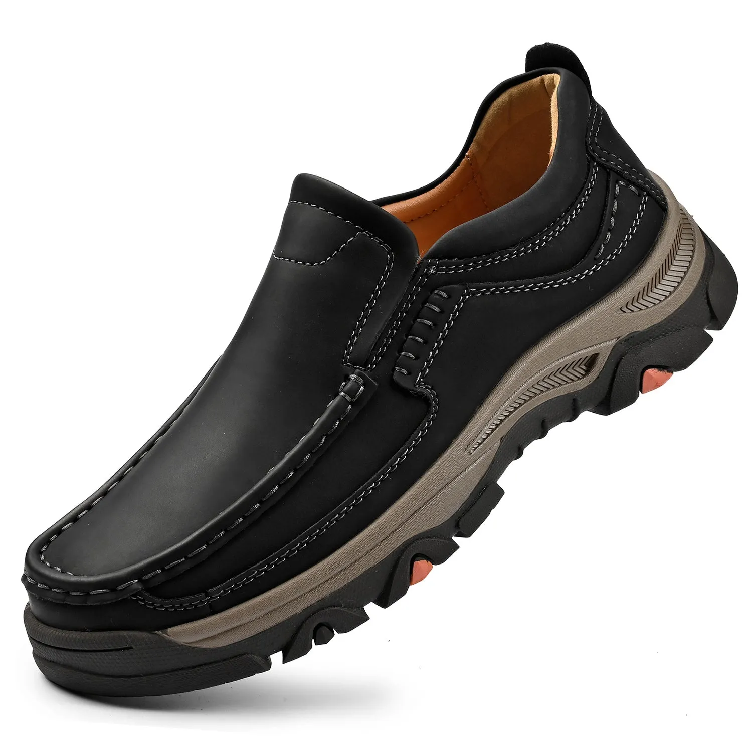 Mitchell Shoes Orthopedic Casual Genuine Leather Slip On Loafers