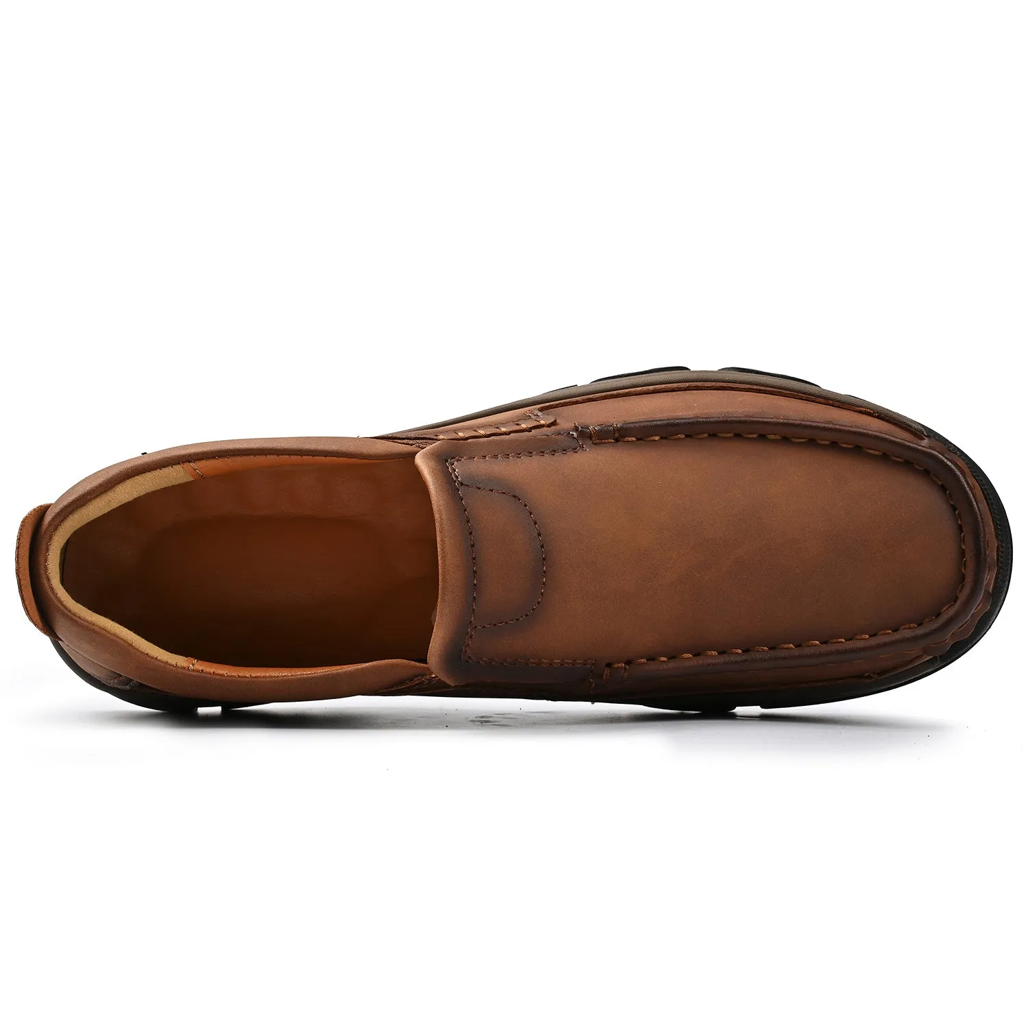 Mitchell Shoes Orthopedic Casual Genuine Leather Slip On Loafers