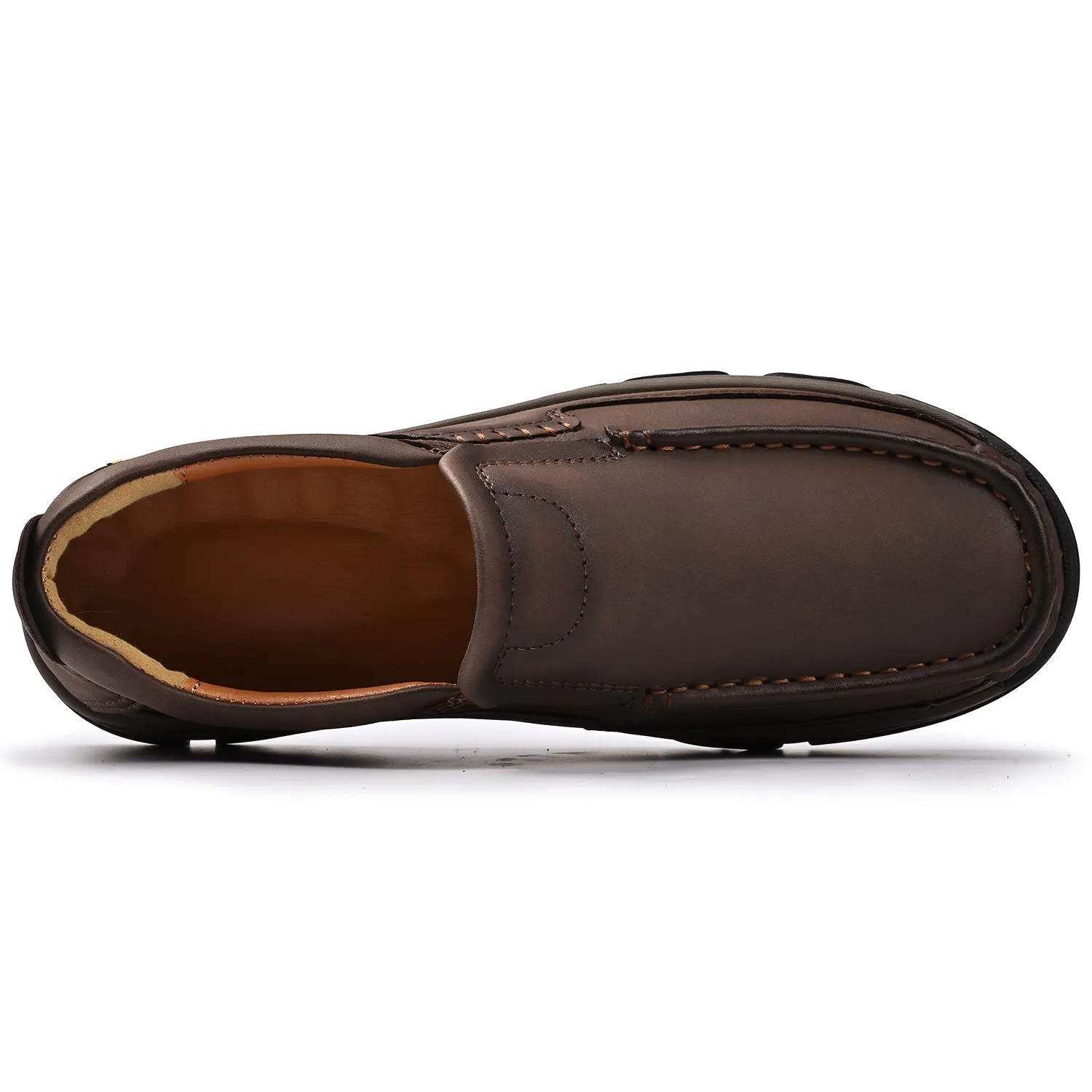 Mitchell Shoes Orthopedic Casual Genuine Leather Slip On Loafers