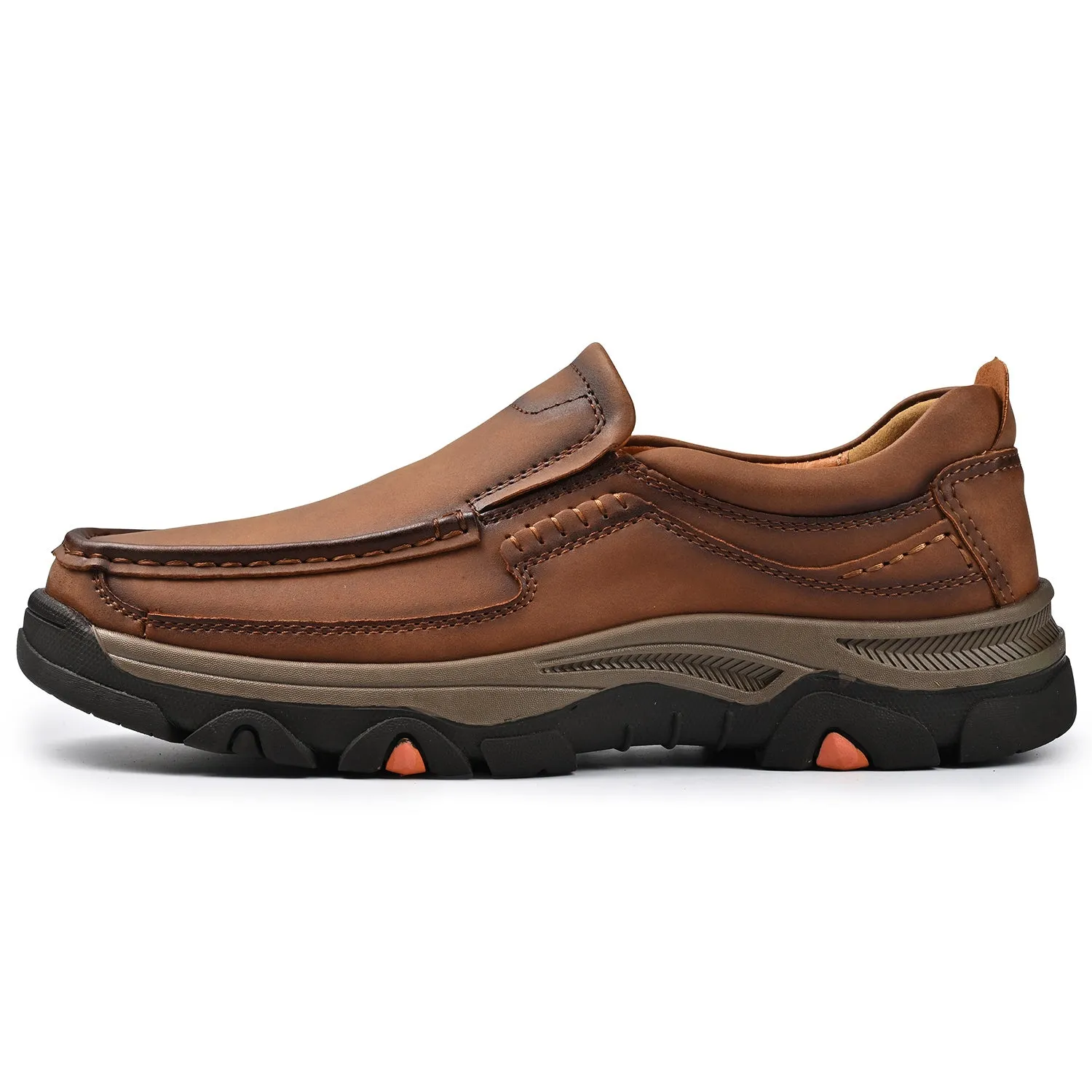 Mitchell Shoes Orthopedic Casual Genuine Leather Slip On Loafers