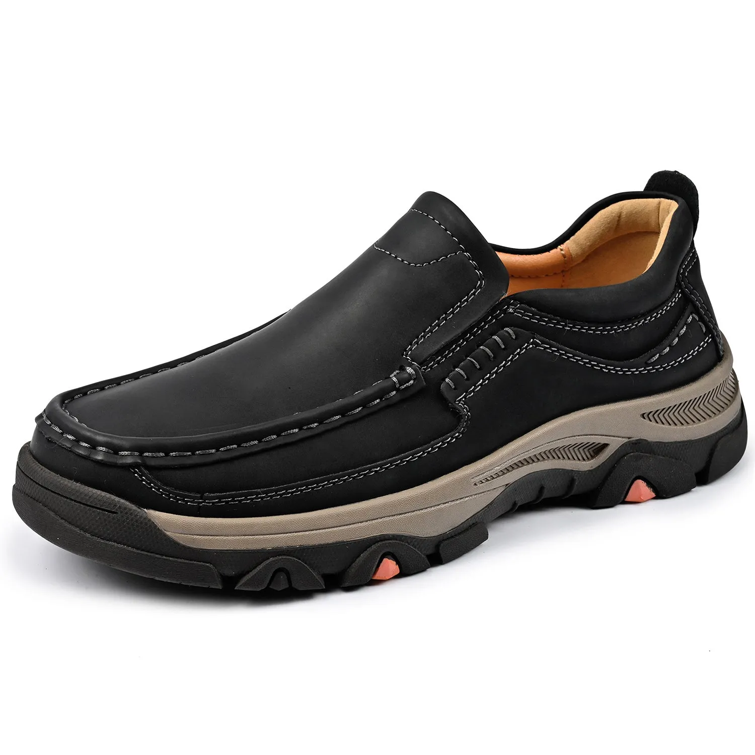 Mitchell Shoes Orthopedic Casual Genuine Leather Slip On Loafers