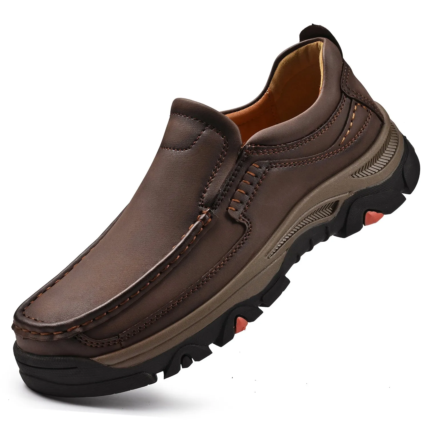 Mitchell Shoes Orthopedic Casual Genuine Leather Slip On Loafers