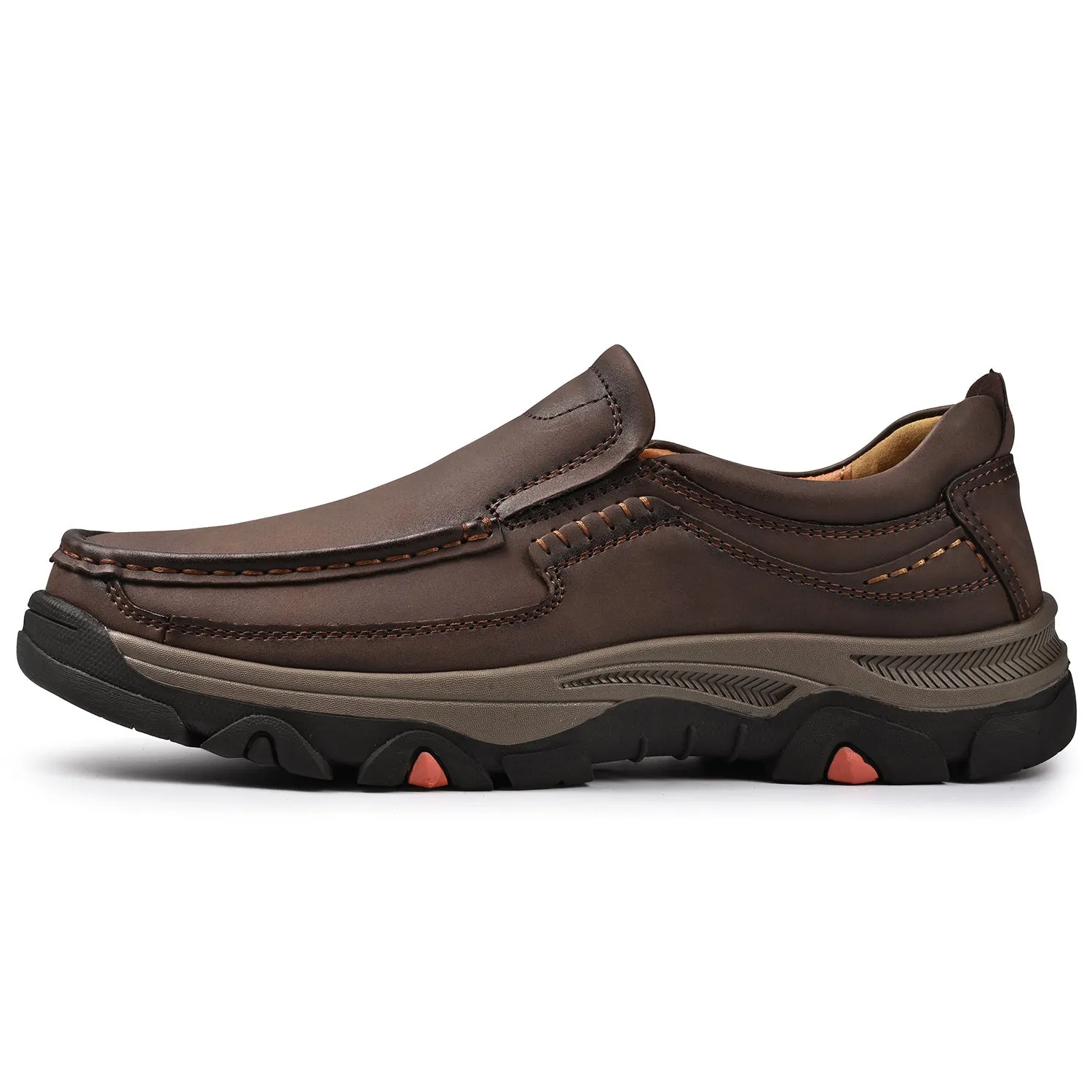 Mitchell Shoes Orthopedic Casual Genuine Leather Slip On Loafers