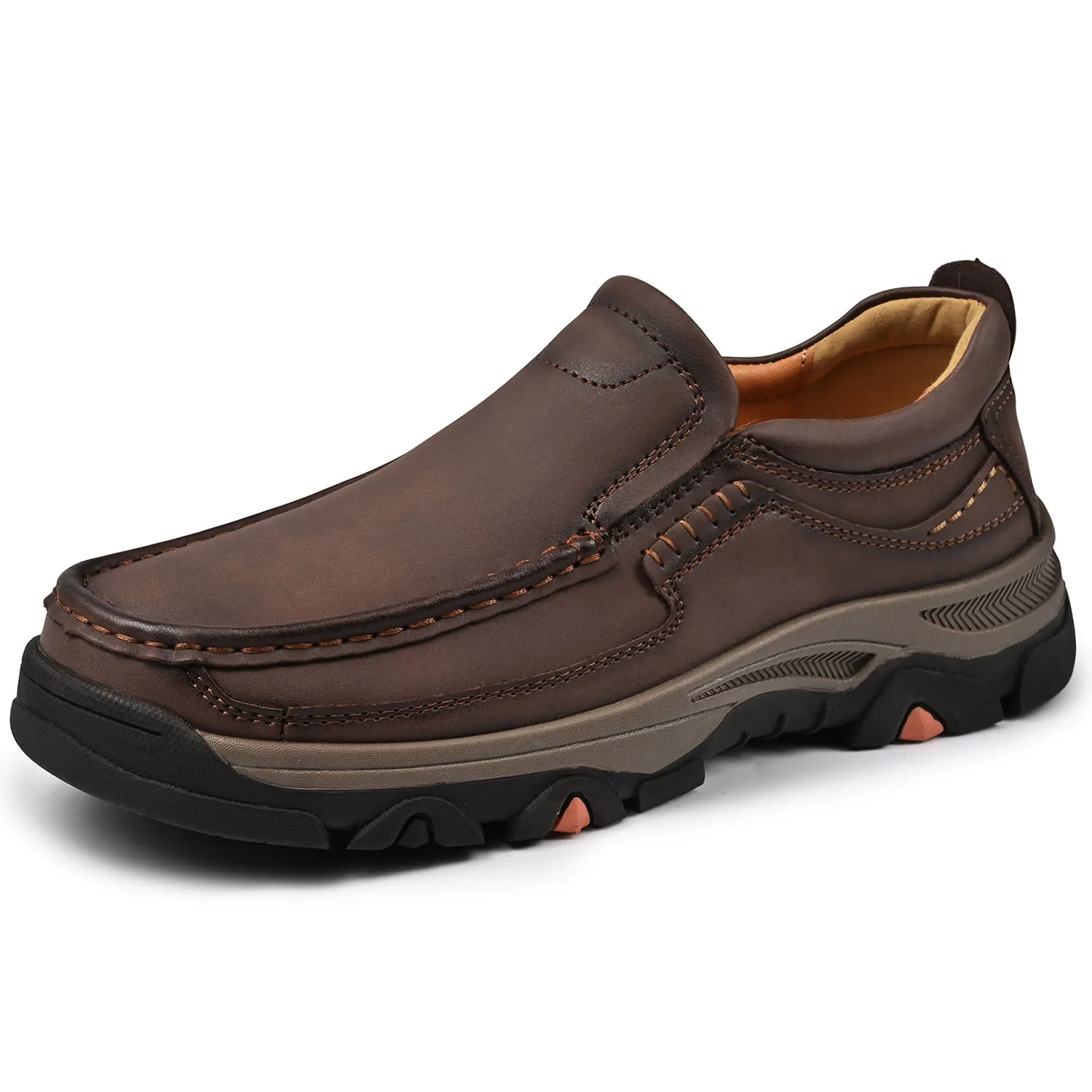 Mitchell Shoes Orthopedic Casual Genuine Leather Slip On Loafers