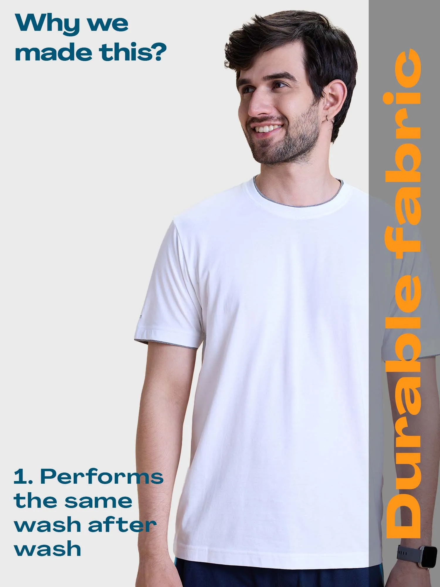 Moisture wicking Anti Odor Cotton Tee