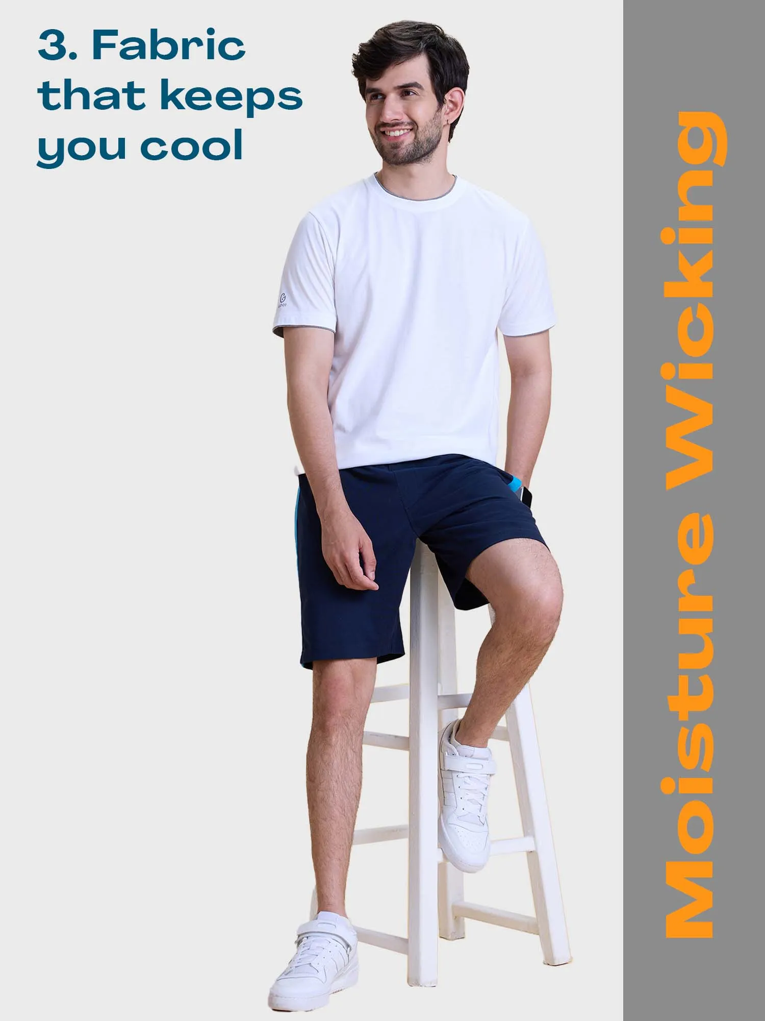Moisture wicking Anti Odor Cotton Tee