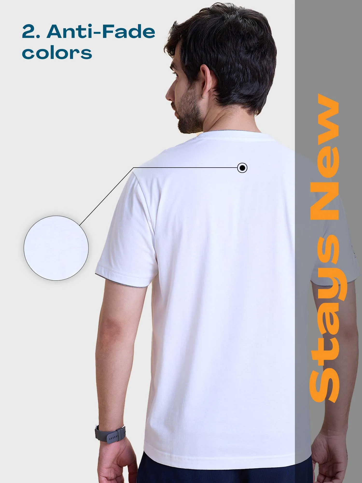 Moisture wicking Anti Odor Cotton Tee